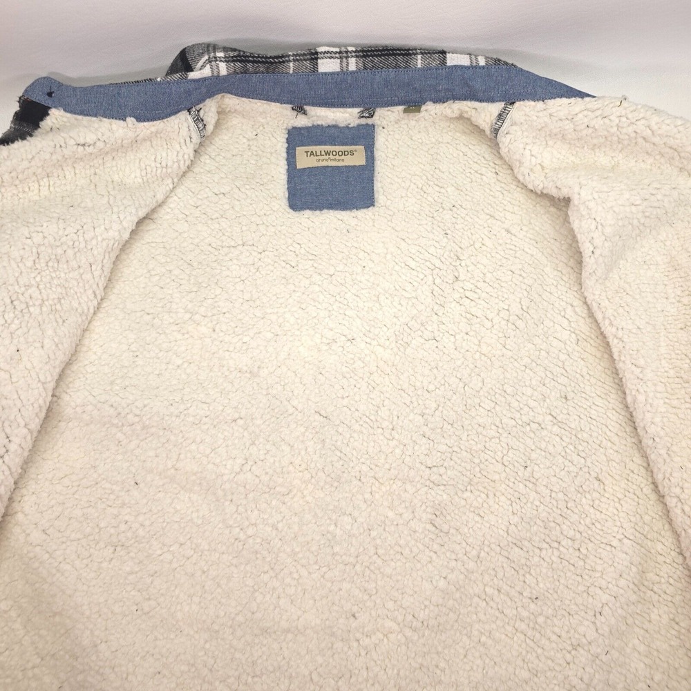 Tallwoods Flannel Shacket Mens XL Tartan Plaid Sherpa Lined Heavyweight Barn - Picture 4 of 16